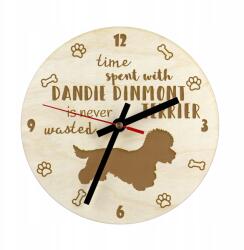  Dandie Dinmont terrier gravírozott kutyaóra, átmérő 20 cm, kutya neve (5906111289950)