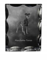 Art-Dog Manchester terrier kutya kép díszes kristályban, ajándéktárgy, dekoráció (5055882448759)