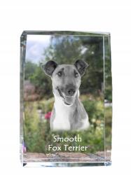 Art-Dog Rövidszőrű foxterrier kutya kép kristályban, ajándéktárgy, trófea (5055882467422)