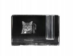  Manx macska tolltartó állvány, kristály rendszerező macska fotóval (5055882437890)