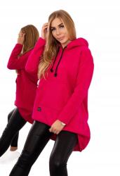 Kesi Melegítő pulóver hosszú hátrésszel és kapucnival, fukszia