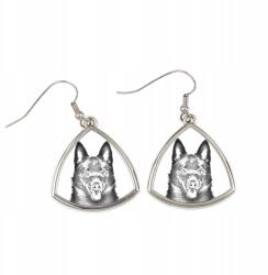 Art-Dog Schipperke háromszög alakú, lógós kutya fülbevaló, fényképpel, személyre szabható (5055882476264)