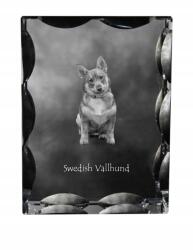 Art-Dog Svéd Vallhund kutya kép díszes kristályban, ajándéktárgy, dekoráció (5055882448841)