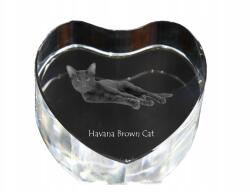 Art-Dog Havanna macska barna kristály szív, dísz, macska fénykép ajándéktárgy (5055882446755)