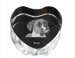 Art-Dog Boxer kristály szív, dísz, kutya fénykép ajándéktárgy (5055882445079)