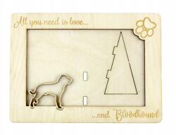 Art-Dog Bloodhound gravírozott képkeret kutyával, kutya neve (5906111215454)