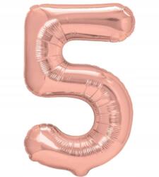  Fólia Lufi Ötös Szám 5 Rózsaszín Arany Lufi Ötös Szám
