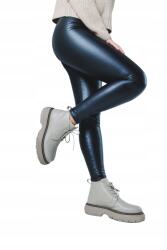  Bélelt latex leggings matt fekete A La Bőr 2XL/3XL (00200)