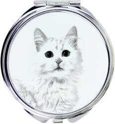 Török macska kisteherautó kompakt zsebtükör macskával fényképpel (5055882482883)