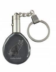 Art-Dog Kuril macska bobtail kristály kulcstartó macska képpel, kulcstartó (5055882431904)