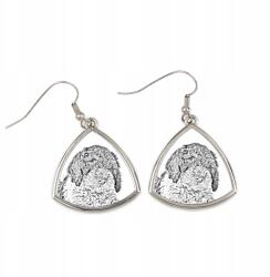 Art-Dog Lagotto Romagnolo háromszög alakú lógós fülbevaló kutyával, fényképpel (5055882475885)