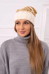 Kesi Feba női sapka K330 ecru+narancssárga