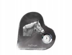  Ló Haflinger szív alakú kristály óra az Ön fényképével (5055882453074)