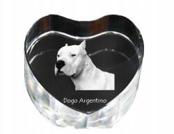 Art-Dog Argentin dog kristály szív, dísz, kutya fénykép ajándéktárgy (5055882445178)