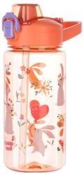 Edman Sticla apa pentru copii Edman 600ml, rezistenta la scurgeri, model iepure, Portocaliu