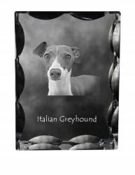 Art-Dog Olasz agár kutya kép díszes kristályban, ajándéktárgy, lakásdekoráció (5055882448230)