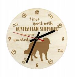  Ausztrál juhászkutya gravírozott kutyaóra, átmérő 30 cm, kutya neve (5906111249695)
