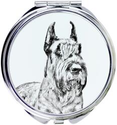  Schnauzer, Schnauzer kompakt zsebtükör kutyával fényképpel (5055882481336)