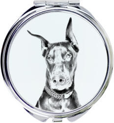  Doberman kompakt zsebtükör kutyával, fényképpel (5055882480667)