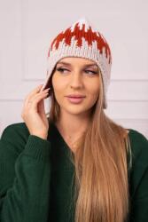 Kesi Nikol K405 női sapka fehér+vörös+bézs