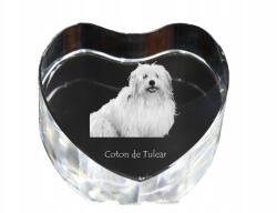 Art-Dog Coton de Tulear kristály szív, dísz, kutya fénykép ajándéktárgy (5055882446106)