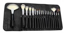  Szintetikus Sminkecset Készlet, 24 Darabos, Bőr Tokkal (6916478698769)