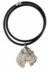 Art-Dog Foksterier durva szőrű kutya nyaklánc, szíjas medál, medál (5906111280919)