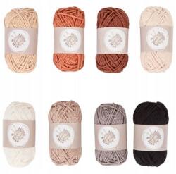 Alison & Mae Bézs Színű Fonal Készlet 100% Pamut Horgoló Fonal 8 Db 517 (2542587)