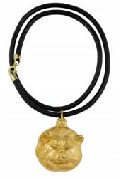 Art-Dog Akita aranyozott kutya nyaklánc, medál szíjjal (5906111286003)