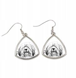 Art-Dog Lengyel alföldi juhászkutya háromszög alakú lógós fülbevaló kutyával, fényképpel (5055882475311)