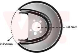 VAN WEZEL Ochranný plech proti rozstreku, Brzdový kotúč VAN WEZEL 5814373 (5814373)