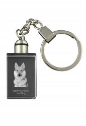 Art-Dog Farkas csehszlovák kristály kulcstartó kutya kulcstartó fényképpel (5055882428119)