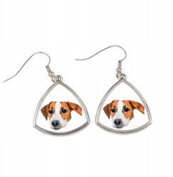 Art-Dog Jack Russell terrier háromszög alakú lógós fülbevaló geometrikus kutyával (5056739219010)