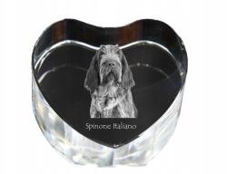 Art-Dog Olasz vizsla durva szőrű kristály szív, dísz, fényképes ajándéktárgy (5055882445826)