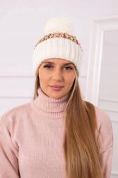 Kesi Női sapka pomponnal Ellen K325 ecru