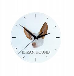  Ibizai podenco üveg falióra lógó geometrikus kutyával (5056739225004)
