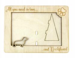 Art-Dog Rövidszőrű tacskó gravírozott képkeret kutyával, kutya neve (5906111215638)