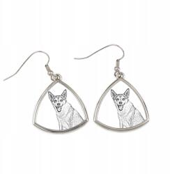 Art-Dog Norsk Lundehund háromszög alakú lógós fülbevaló kutyával, fényképpel (5055882475571)