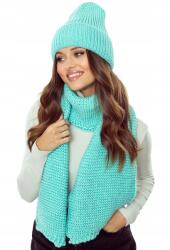 Majka Meleg Téli Gyapjú Szett Női Sapka Pompon Sál Ajándék - allegro - 13 750 Ft
