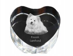 Art-Dog Finn lapphund kristály szív, dísz, ajándéktárgy kutya fotóval (5055882445611)