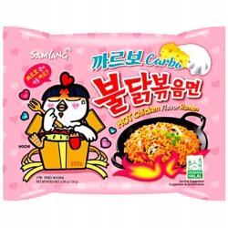 Samyang Viral csípős csirke ízű étel Carbonara Samyang Buldak 130g szósszal (K 1455)