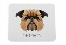 Art-Dog Brüsszeli griffendéles egérpad geometrikus kutyával (5056739222522)