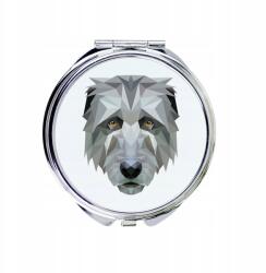 Ír farkaskutya kompakt zsebtükör geometrikus kutyával (5056739225998)