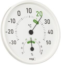 TFA Termohigrometru Analog TFA Dostmann 45204502 InteriorExterior Zone de Confort Colorate Alb (45.2045.02)