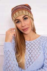 Kesi Krystyna polár sapka K207 barna+bézs