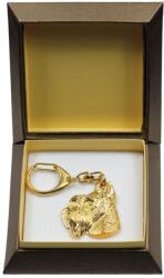 Art-Dog Schnauzer, Schnauzer aranyozott kutya kulcstartó díszdobozban kulcstartó (5906111205295)