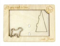 Art-Dog Pumi gravírozott képkeret kutyával, kutya neve, formátum 10x15 cm (5906111216390)