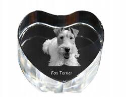 Art-Dog Foksterier durva szőrű kristály szív, dísz kutya fotó ajándéktárgy (5055882445208)