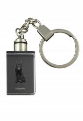 Art-Dog Schipperke kristály kulcstartó kutya kulcstartó fényképpel megvilágított (5055882428263)