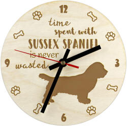 Art-Dog Sussex spániel gravírozott kutyaóra, átmérő 30 cm, kutya neve (5055882400979)
